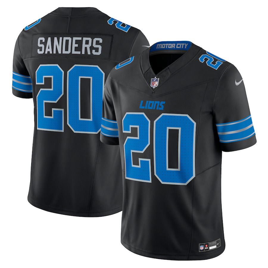 Men Detroit Lions #20 Barry Sanders Nike Black 2nd Alternate Vapor F.U.S.E. Limited NFL Jersey->->NFL Jersey
